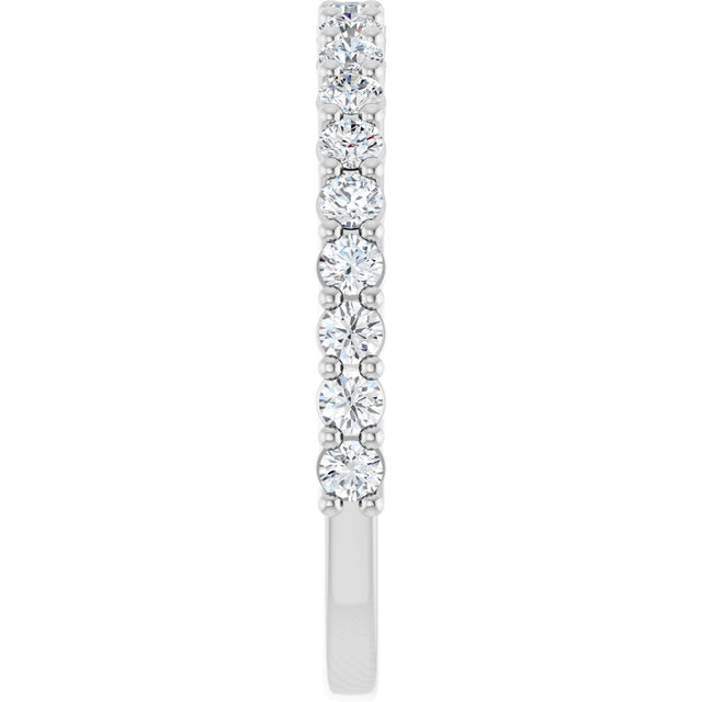 Platinum Round Lab-Grown Diamond Anniversary Band – 1/2–1 1/4 CTW - view 4