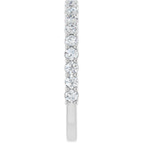 Platinum Round Natural Diamond Anniversary Band – 1/2–1 1/4 CTW - view 4