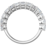 Platinum Square Lab-Grown Diamond Anniversary Band – 3x3 mm Stones - view 2