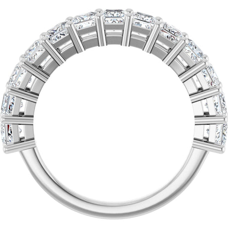 Platinum Square Lab-Grown Diamond Anniversary Band – 3x3 mm Stones - view 2
