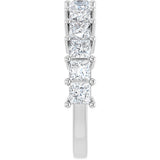 Platinum Square Lab-Grown Diamond Anniversary Band – 3x3 mm Stones - view 4