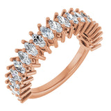 14K Gold Marquise Lab-Grown Diamond Anniversary Band – 1 1/5–2 5/8 CTW - Rose Gold