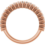 14K Gold Marquise Lab-Grown Diamond Anniversary Band – 1 1/5–2 5/8 CTW - Rose Gold - view 2
