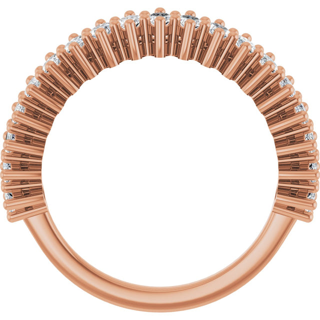 14K Gold Marquise Lab-Grown Diamond Anniversary Band – 1 1/5–2 5/8 CTW - Rose Gold - view 2