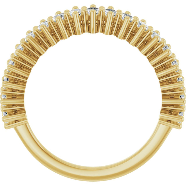 14K Gold Marquise Natural Diamond Anniversary Band – 1 1/3–2 5/8 CTW - Yellow Gold - view 2