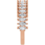 14K Gold Marquise Lab-Grown Diamond Anniversary Band – 1 1/5–2 5/8 CTW - Rose Gold - view 4