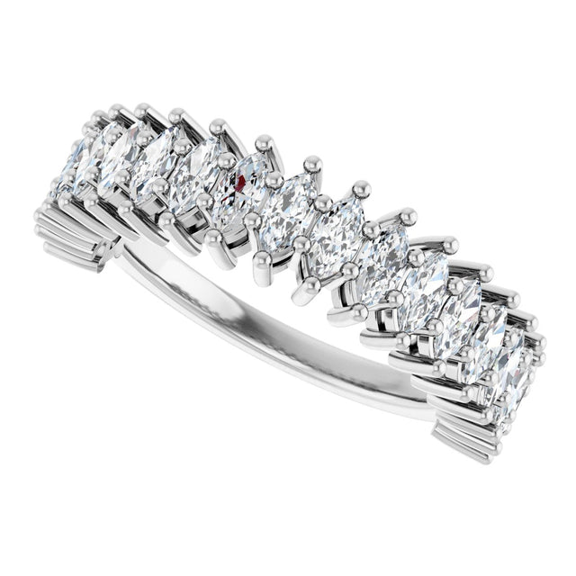 Platinum Marquise Lab-Grown Diamond Anniversary Band – 1 1/5–2 5/8 CTW - view 5