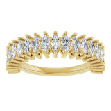 14K Gold Marquise Lab-Grown Diamond Anniversary Band – 1 1/5–2 5/8 CTW - Yellow Gold - view 3