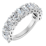 Platinum Oval Natural Diamond Anniversary Band – 2–3 3/4 CTW