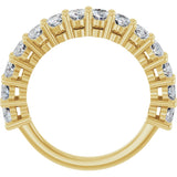14K Gold Oval Natural Diamond Anniversary Band – 2–3 3/4 CTW - Yellow Gold - view 2