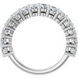 Platinum Oval Lab-Grown Diamond Anniversary Band – 5x3 mm Stones - view 2