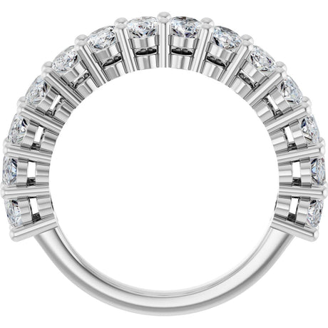 Platinum Oval Lab-Grown Diamond Anniversary Band – 5x3 mm Stones - view 2