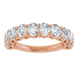10K Gold Oval Lab-Grown Diamond Anniversary Band – 1 9/10–2 5/8 CTW - Rose Gold - view 3