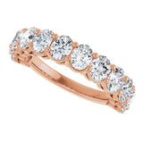 10K Gold Oval Lab-Grown Diamond Anniversary Band – 1 9/10–2 5/8 CTW - Rose Gold - view 5
