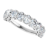 10K Gold Oval Lab-Grown Diamond Anniversary Band – 1 9/10–2 5/8 CTW - White Gold - view 5