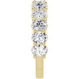 10K Gold Oval Natural Diamond Anniversary Band – 2–2 1/6 CTW - Yellow Gold - view 4