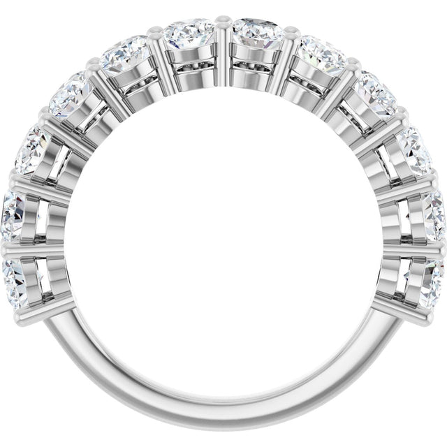 10K Gold Oval Lab-Grown Diamond Anniversary Band – 1 9/10–2 5/8 CTW - White Gold - view 2