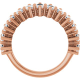 14K Gold Marquise Natural Diamond Anniversary Band – 1 1/3–2 5/8 CTW - Rose Gold - view 2