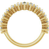 14K Gold Marquise Natural Diamond Anniversary Band – 1 1/3–2 5/8 CTW - Yellow Gold - view 2