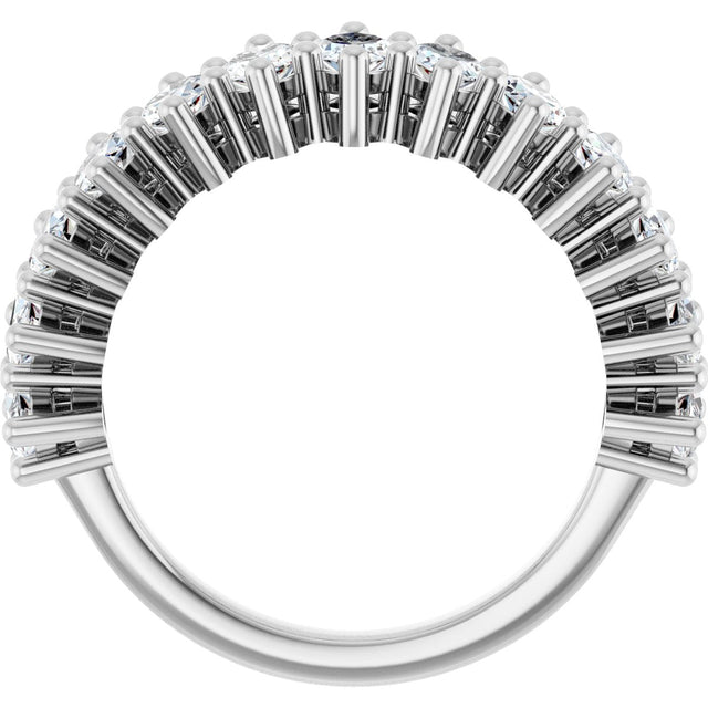 Platinum Marquise Lab-Grown Diamond Anniversary Band – 1 1/5–2 5/8 CTW - view 2