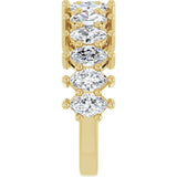 14K Gold Marquise Lab-Grown Diamond Anniversary Band – 1 1/5–2 5/8 CTW - Yellow Gold - view 4
