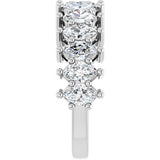 14K Gold Marquise Lab-Grown Diamond Anniversary Band – 1 1/5–2 5/8 CTW - White Gold - view 4