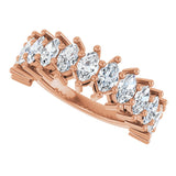 14K Gold Marquise Lab-Grown Diamond Anniversary Band – 1 1/5–2 5/8 CTW - Rose Gold - view 5
