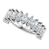 14K Gold Marquise Lab-Grown Diamond Anniversary Band – 1 1/5–2 5/8 CTW - White Gold - view 5