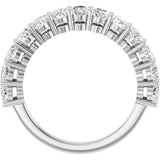 10K Gold Oval Lab-Grown Diamond Anniversary Band – 1 9/10–2 5/8 CTW - White Gold - view 2