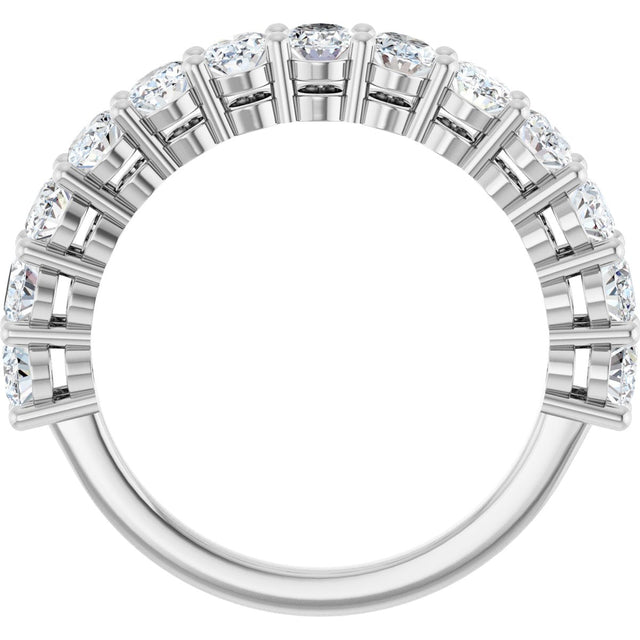 10K Gold Oval Lab-Grown Diamond Anniversary Band – 1 9/10–2 5/8 CTW - White Gold - view 2
