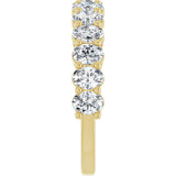 10K Gold Oval Natural Diamond Anniversary Band – 2–2 1/6 CTW - Yellow Gold - view 4