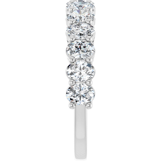 10K Gold Oval Lab-Grown Diamond Anniversary Band – 1 9/10–2 5/8 CTW - White Gold - view 4