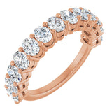 10K Gold Oval Lab-Grown Diamond Anniversary Band – 1 9/10–2 5/8 CTW - Rose Gold