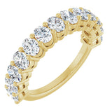 14K Gold Oval Natural Diamond Anniversary Band – 2–3 3/4 CTW - Yellow Gold