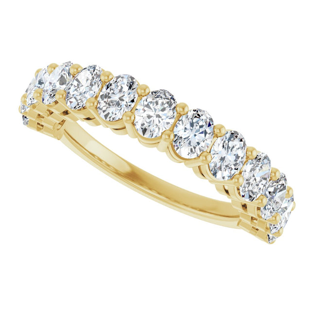10K Gold Oval Lab-Grown Diamond Anniversary Band – 1 9/10–2 5/8 CTW - Yellow Gold - view 5