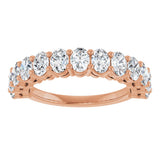 10K Gold Oval Lab-Grown Diamond Anniversary Band – 1 9/10–2 5/8 CTW - Rose Gold - view 3