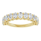 10K Gold Oval Lab-Grown Diamond Anniversary Band – 1 9/10–2 5/8 CTW - Yellow Gold - view 3