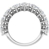 10K Gold Square Natural Diamond Nine-Stone Anniversary Band – 1 1/6–2 1/4 CTW - White Gold - view 2