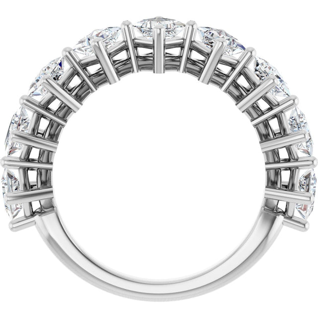 10K Gold Square Natural Diamond Nine-Stone Anniversary Band – 1 1/6–2 1/4 CTW - White Gold - view 2