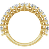 10K Gold Square Lab-Grown Diamond Nine-Stone Anniversary Band – 9/10–2 5/8 CTW - Yellow Gold - view 2