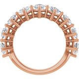 10K Gold Square Lab-Grown Diamond Nine-Stone Anniversary Band – 9/10–2 5/8 CTW - Rose Gold - view 2