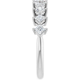 10K Gold Square Lab-Grown Diamond Nine-Stone Anniversary Band – 1/8–3/4 CTW - White Gold - view 4