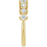 10K Gold Square Natural Diamond Nine-Stone Anniversary Band – 1/8–3/4 CTW - Yellow Gold - view 4