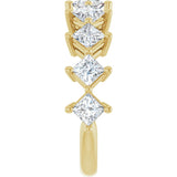 10K Gold Square Natural Diamond Nine-Stone Anniversary Band – 1 1/6–2 1/4 CTW - Yellow Gold - view 4