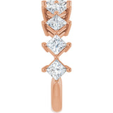 10K Gold Square Lab-Grown Diamond Nine-Stone Anniversary Band – 9/10–2 5/8 CTW - Rose Gold - view 4
