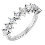 10K Gold Square Lab-Grown Diamond Nine-Stone Anniversary Band – 1/8–3/4 CTW - White Gold