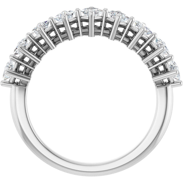 10K Gold Square Natural Diamond Nine-Stone Anniversary Band – 1/8–3/4 CTW - White Gold - view 2