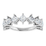 10K Gold Square Lab-Grown Diamond Nine-Stone Anniversary Band – 9/10–2 5/8 CTW - White Gold - view 3