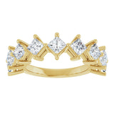 10K Gold Square Lab-Grown Diamond Nine-Stone Anniversary Band – 9/10–2 5/8 CTW - Yellow Gold - view 3