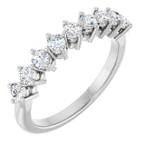 Platinum Round Lab-Grown Diamond Nine-Stone Anniversary Band – 1/4–3/4 CTW